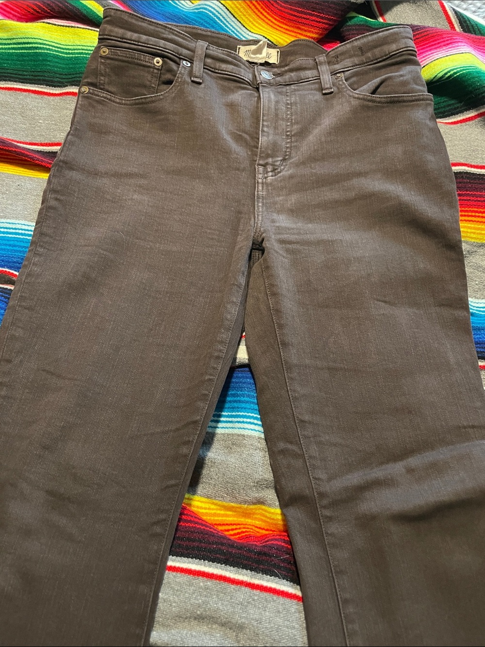 Madewell Boot Cut stretch (mid rise kickout) soft Jeans in Dark Brown